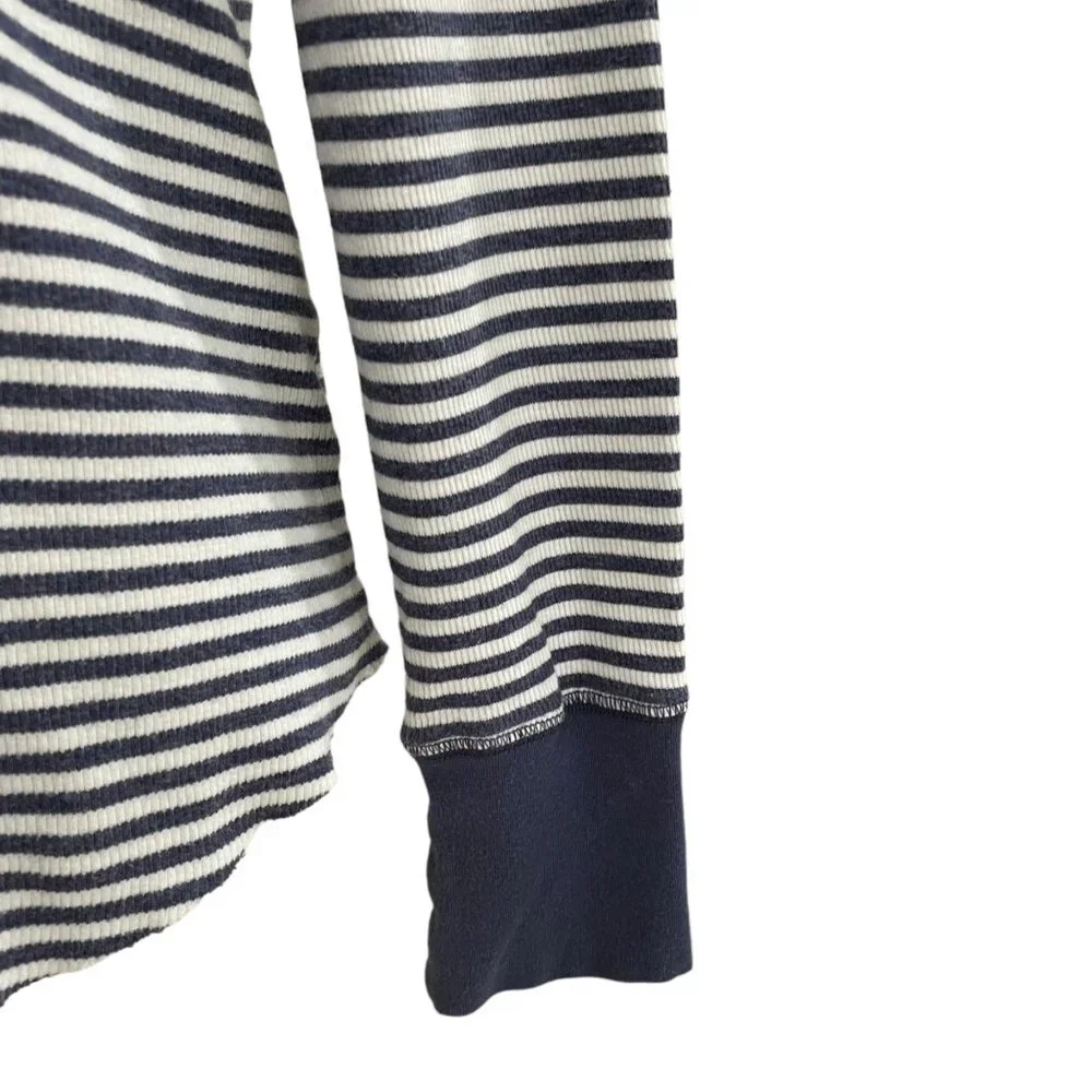 Aerie Women's Striped Long-Sleeve T-Shirt Medium Nautical Casual Comfy Summer - Picture 7 of 11